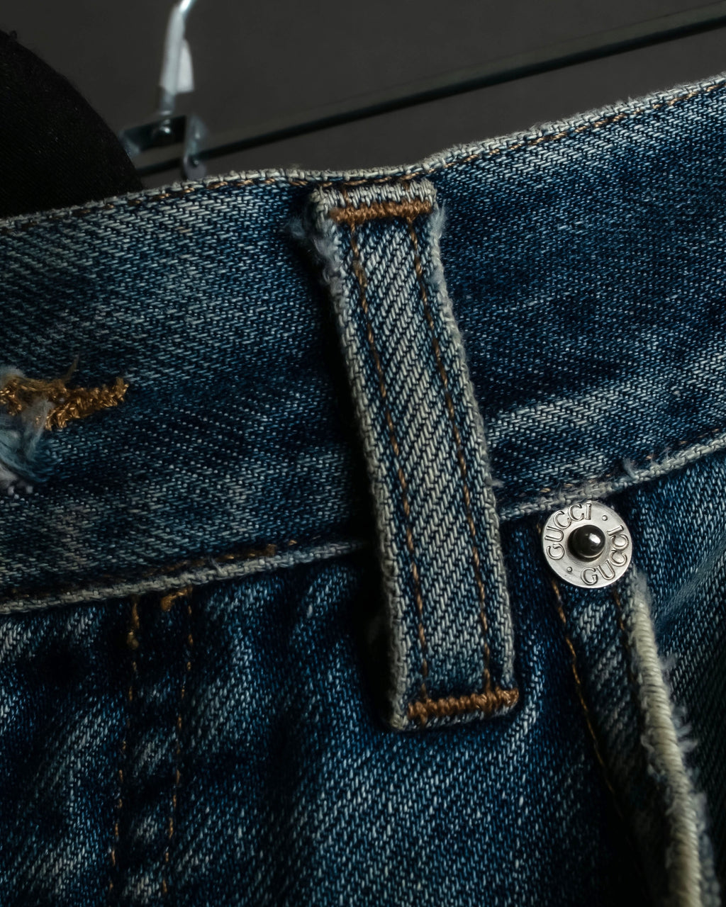 "GUCCI" Gradient fade design tapered denim