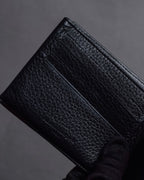 "MAISON MARGIELA" Grain texture leather snap wallet