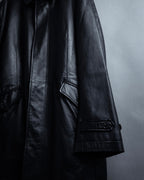 "DURBAN" Double zipper sheepskin leather coat