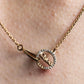 “Chloé” jewelry attached double ring necklace