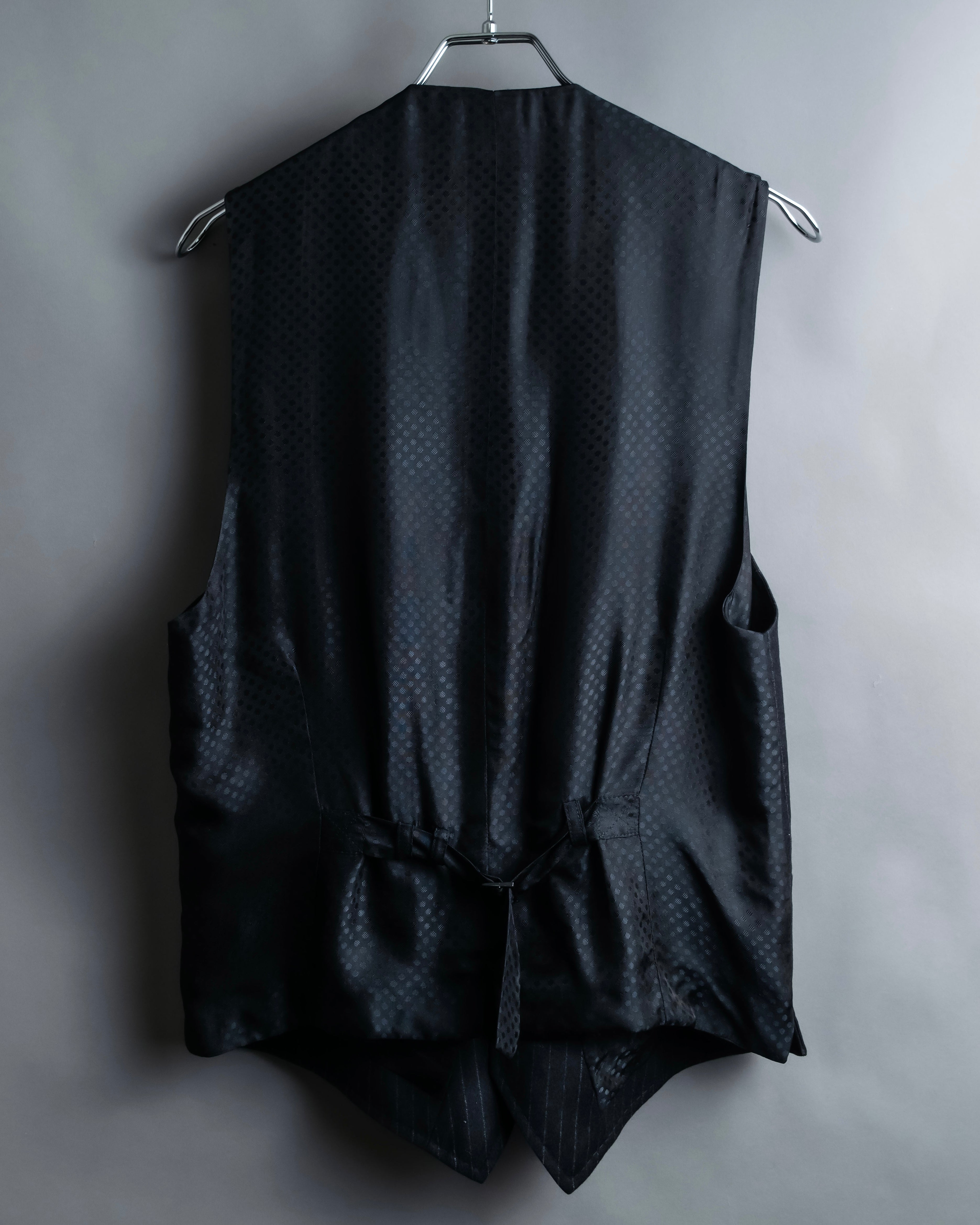 "DOLCE & GABBANA" Pattern switching peak lapel gilet