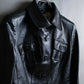 "BURBERRY" 100% cow leather Military pocket details short length jacket