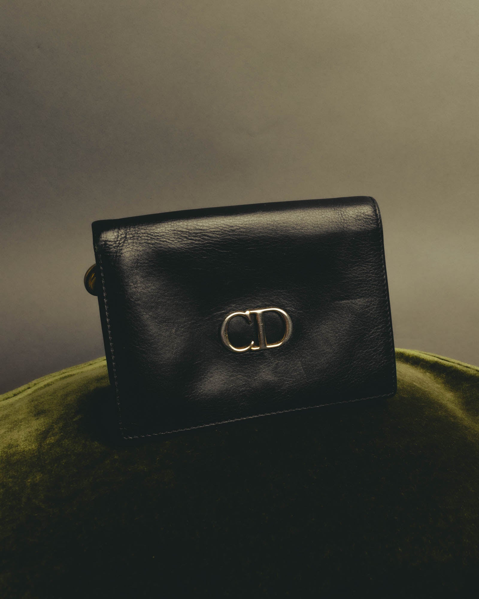 "Christian Dior" 80's-90's Black and red bifold wallet