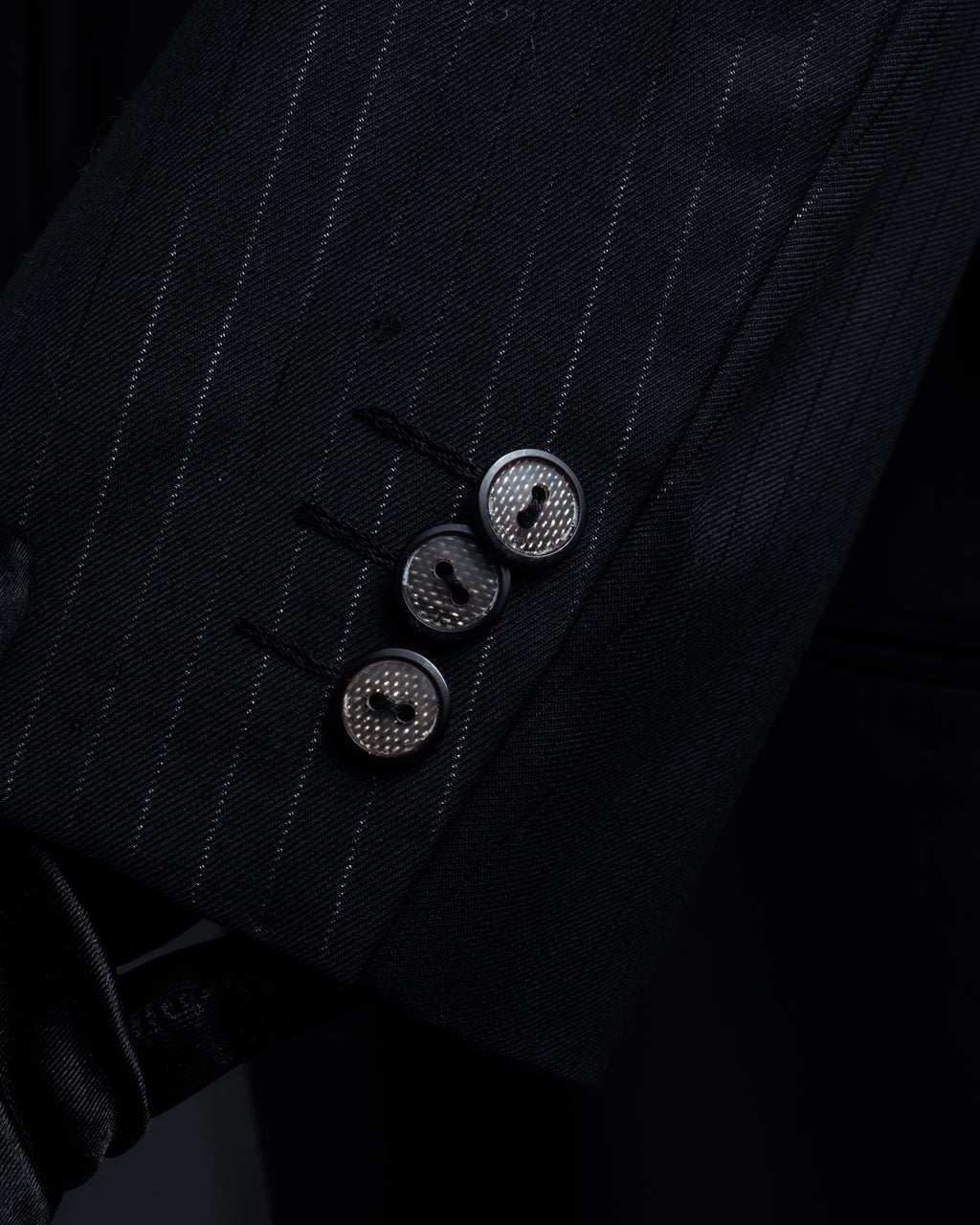 "BALENCIAGA" Chalk stripe pattern long silhouette set up