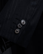 "BALENCIAGA" Chalk stripe pattern long silhouette set up