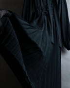 "SOANA" Bowtie belted design long black dress