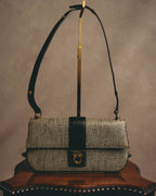 "Salvatore Ferragamo" Crocodile embossed Gancini shoulder bag