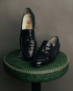 "GUCCI" 80's Vintage anchor motif tassel leather loafers