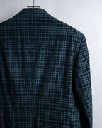 "DOLCE &amp; GABBANA" Checkered velvet tailored jacket
