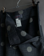 "YOHJI YAMAMOTO +NOIR" Large polka dot pattern flared skirt