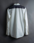 "CELINE" Combination color dress shirt