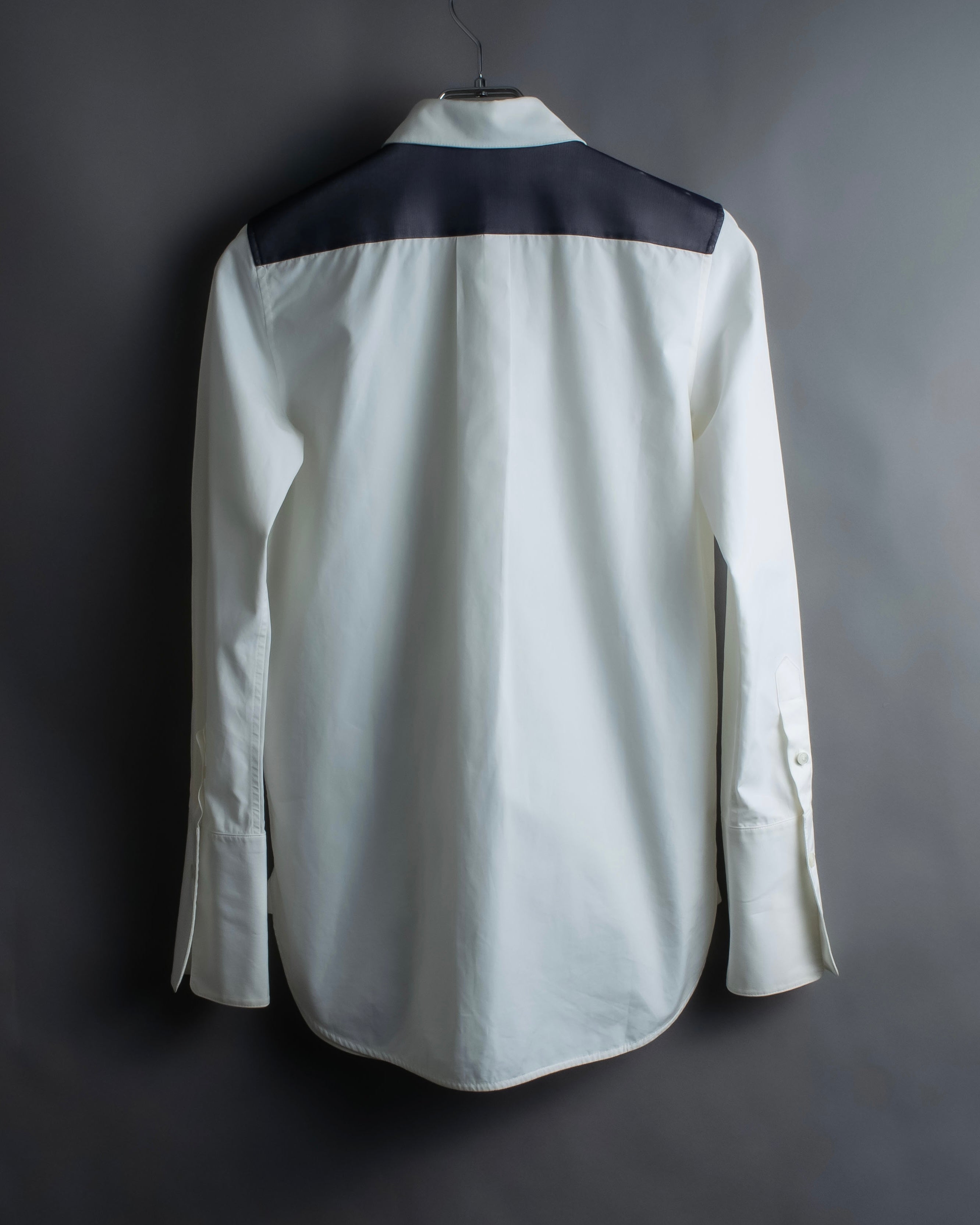 "CELINE" Combination color dress shirt