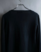 "DOLCE & GABBANA" Lace layered design V-neck knit