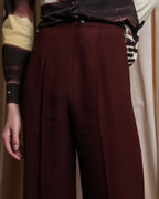 "JEAN PAUL GAULTIER" Beautiful drape burgundy wide slacks