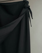 “JIL SANDER” 90’s-00’s Side tie wool wrap skirt