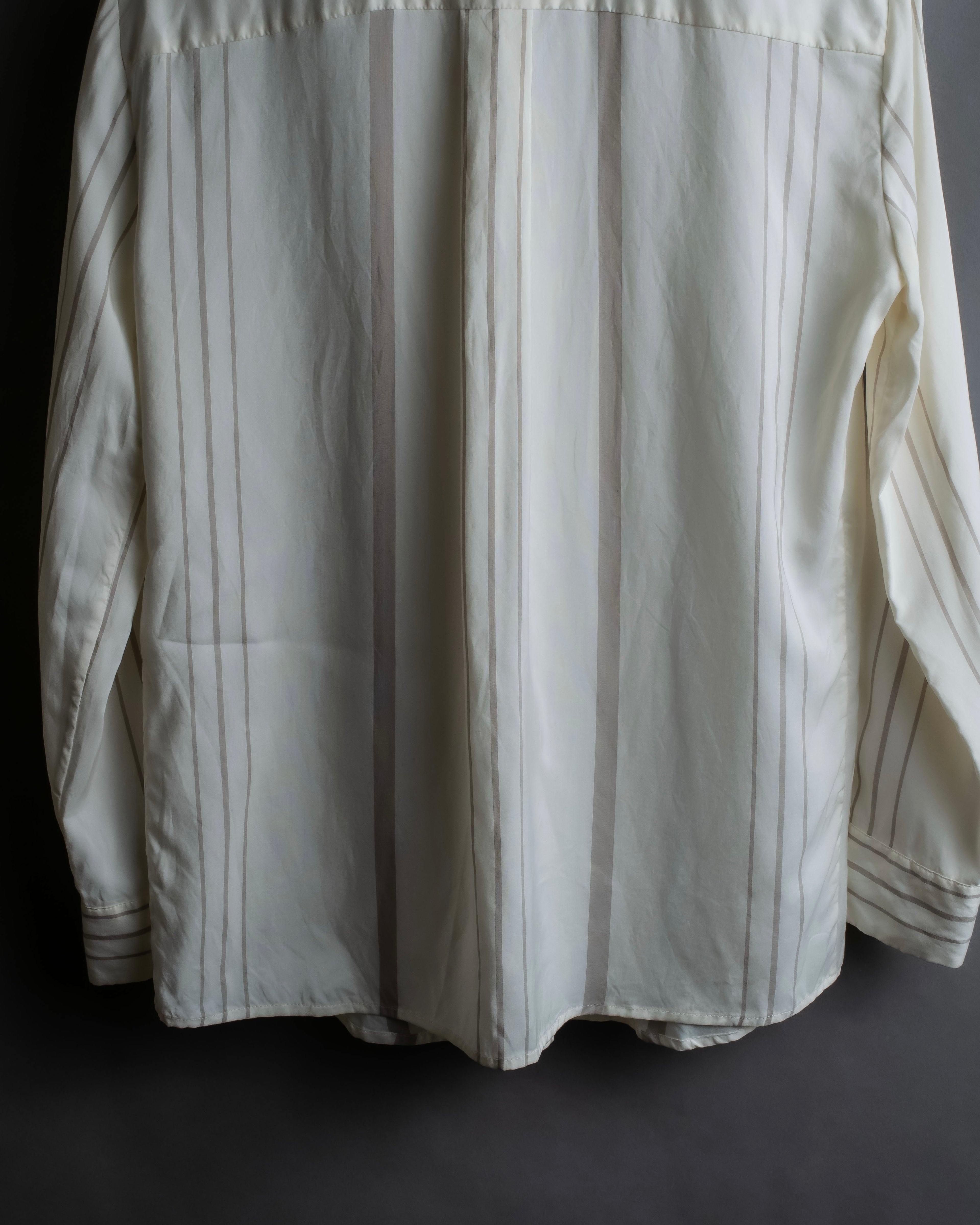 "Loro Piana" Multi-stripe pattern natural color shirt