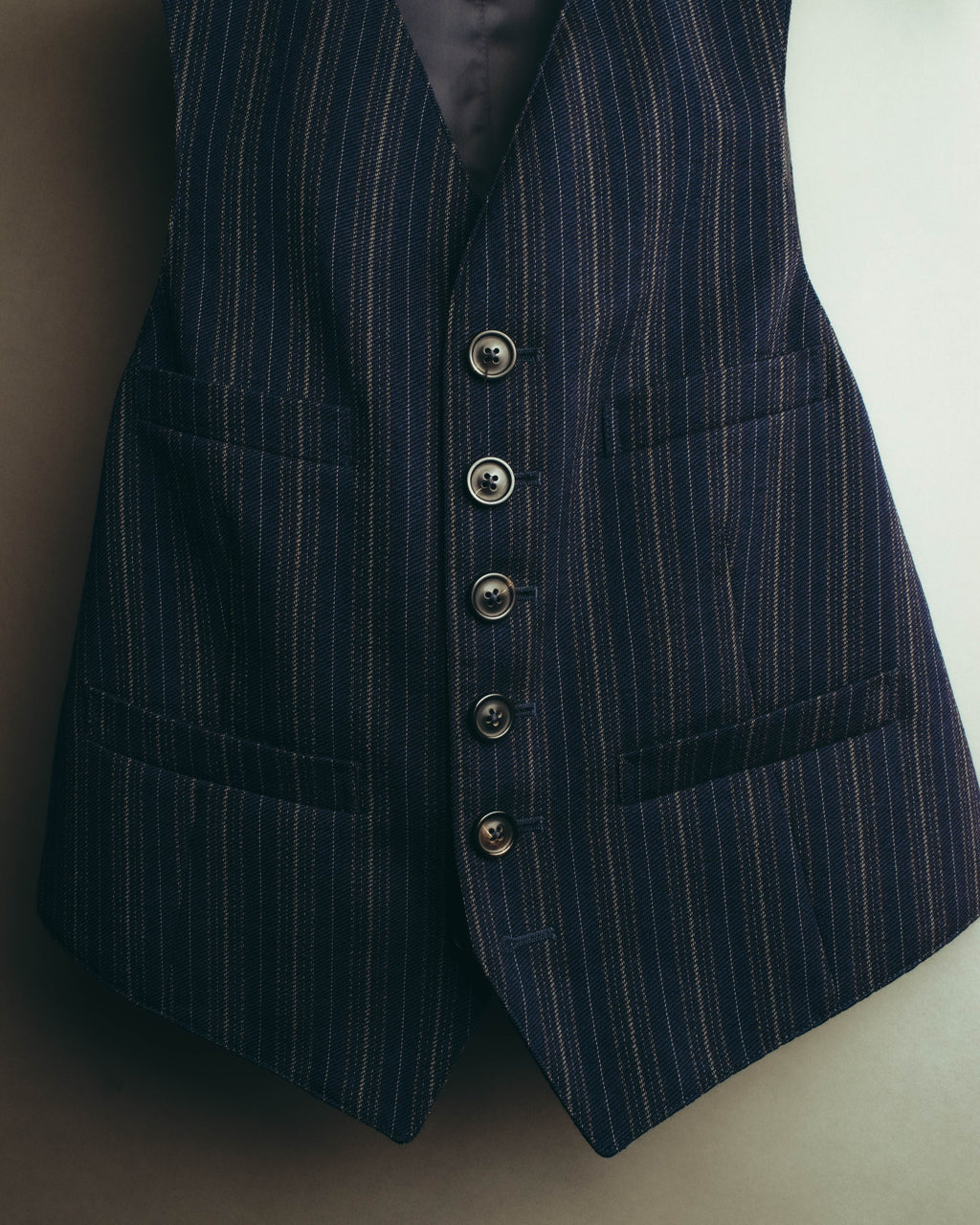 "Maison Margiela" 2018SS Tailored pinstripe wool waistcoat