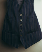 "Maison Margiela" 2018SS Tailored pinstripe wool waistcoat