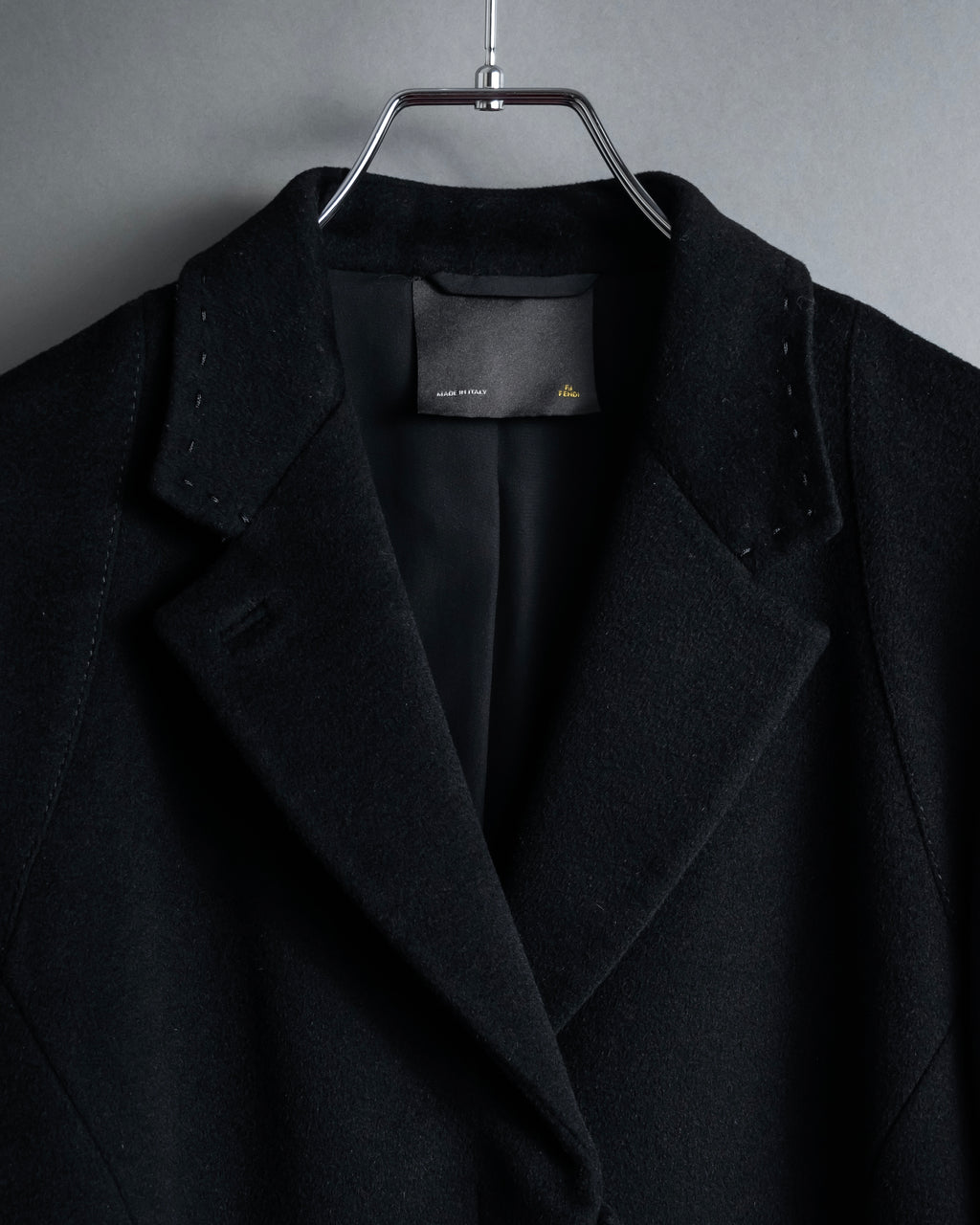 "FENDI" 00's-10's Karl Lagerfeld design shaped long coat