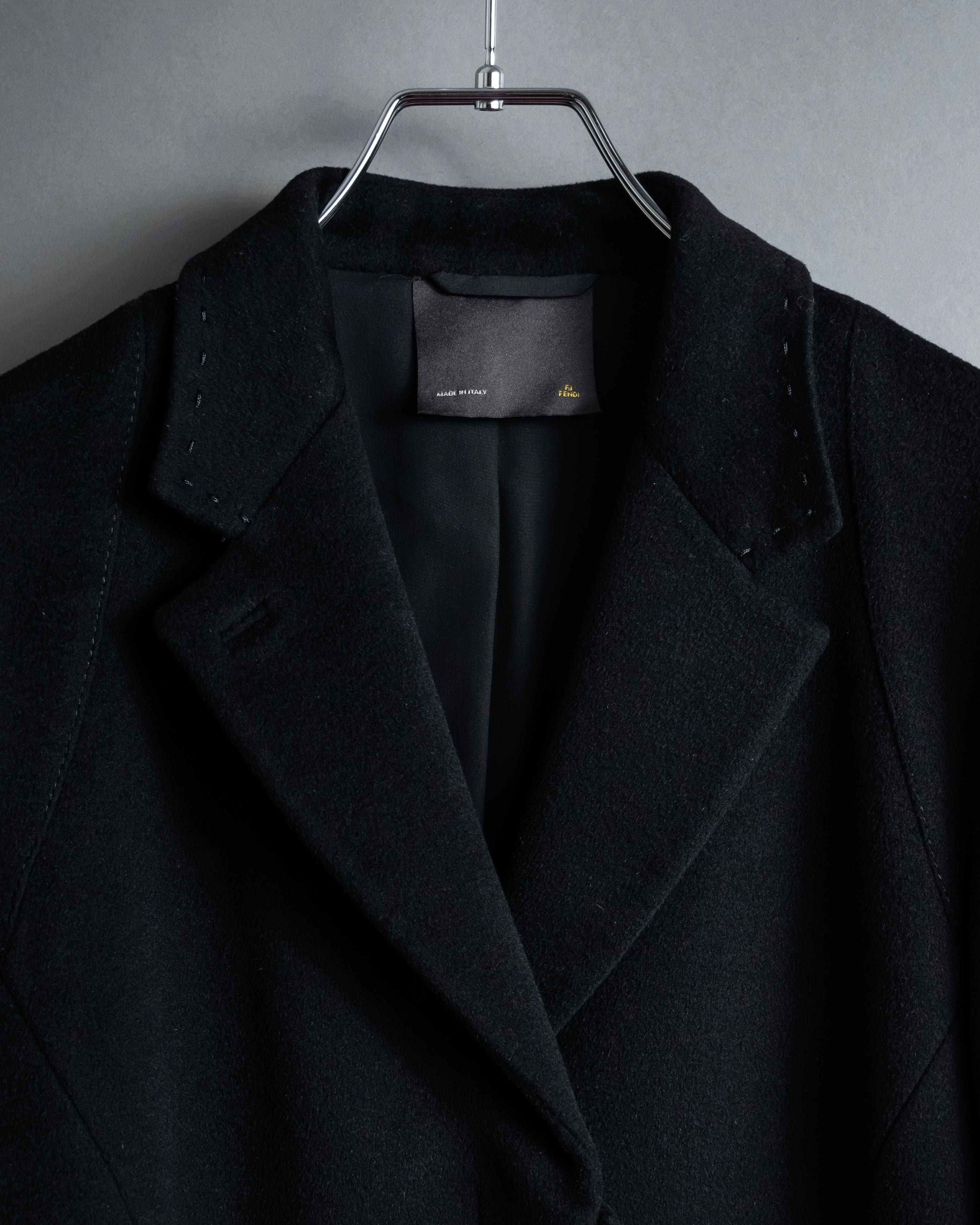 "FENDI" 00's-10's Karl Lagerfeld design shaped long coat