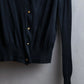 "BALENCIAGA" Silk cashmere gold button short V neck cardigan