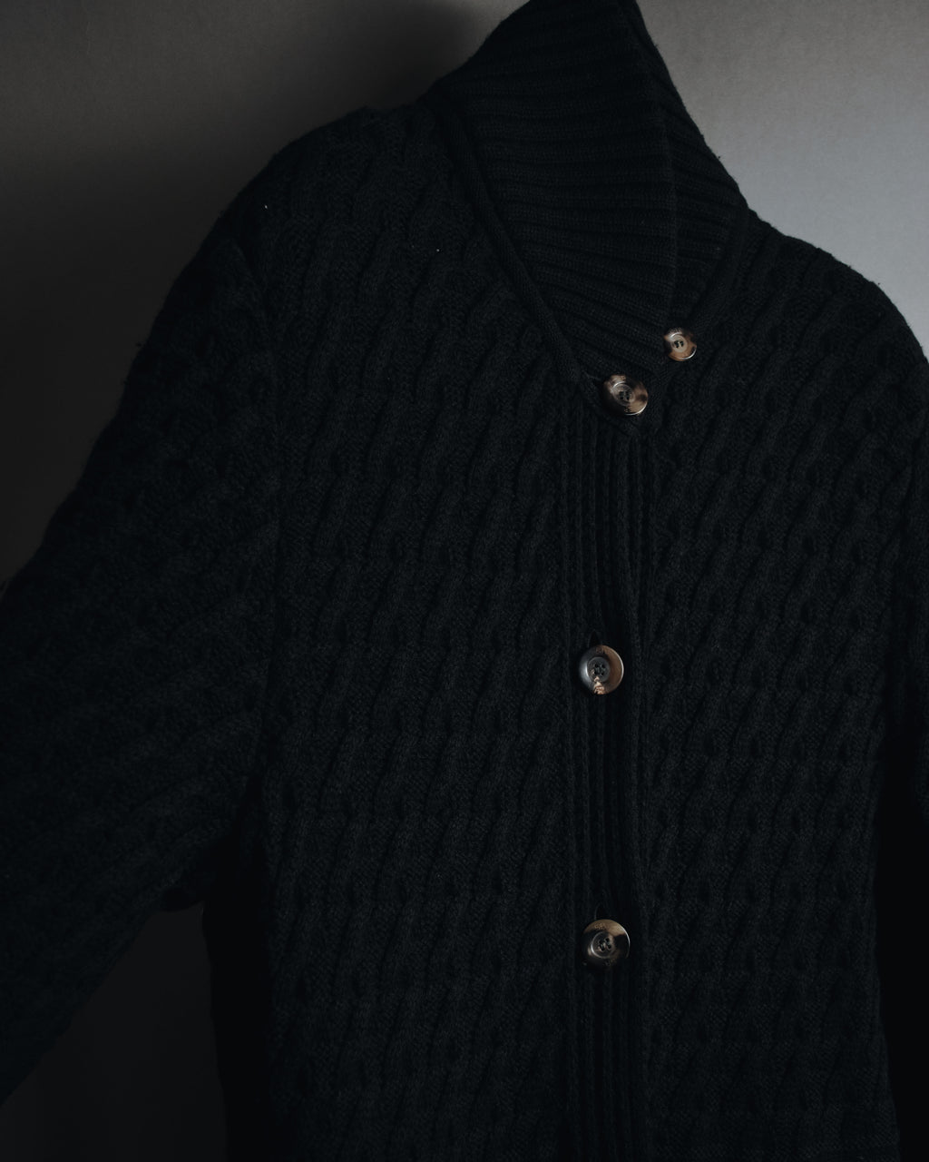 "SONIA RYKIEL" Textured knit button-front long cardigan