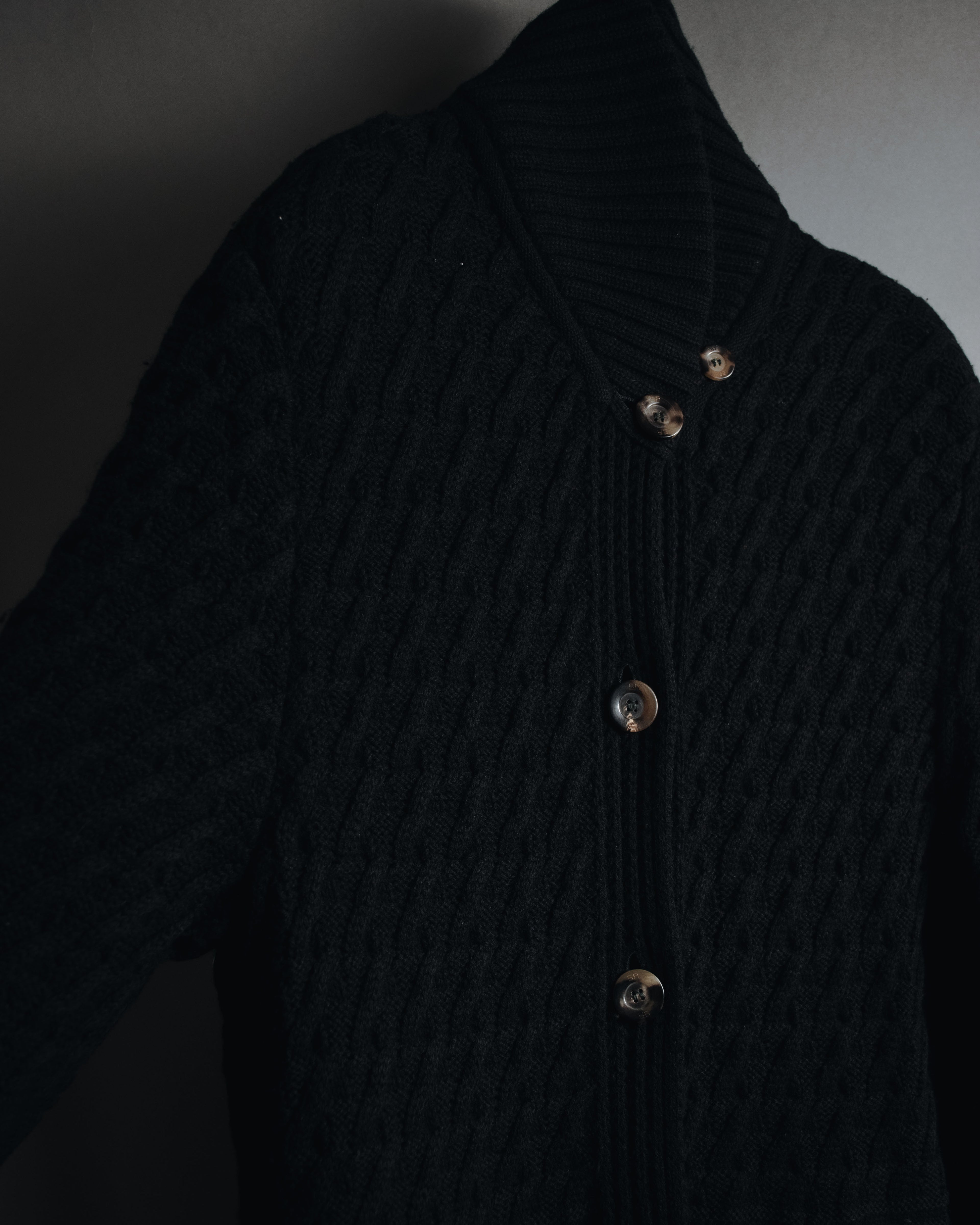 "SONIA RYKIEL" Textured knit button-front long cardigan