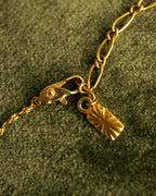 "Yves Saint Laurent" 80's-90's Gold tone rhinestone pendant necklace