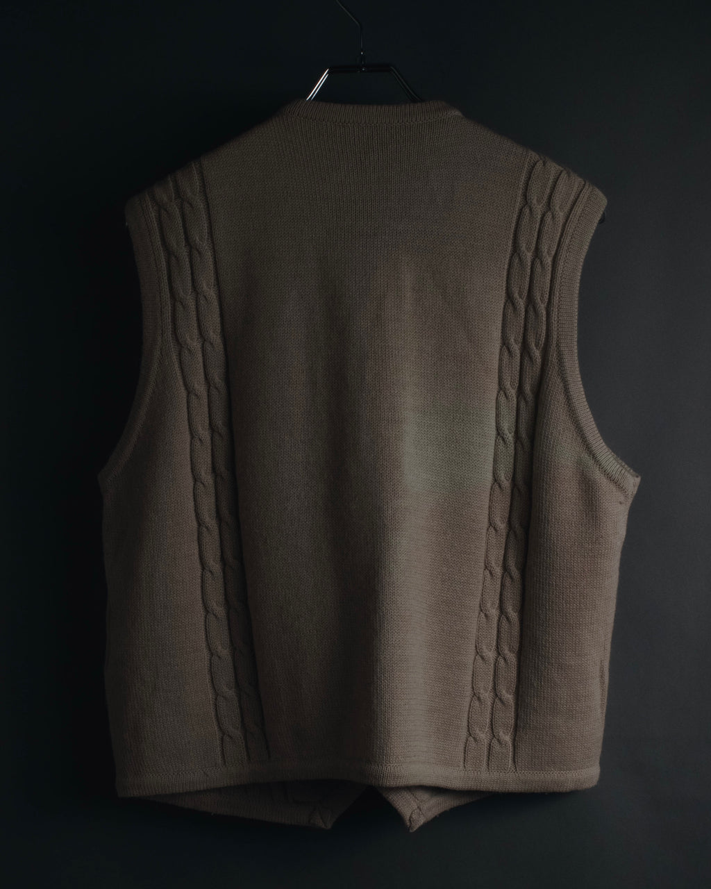 "Christian Dior" 90’s cable knit＆suede panel vest