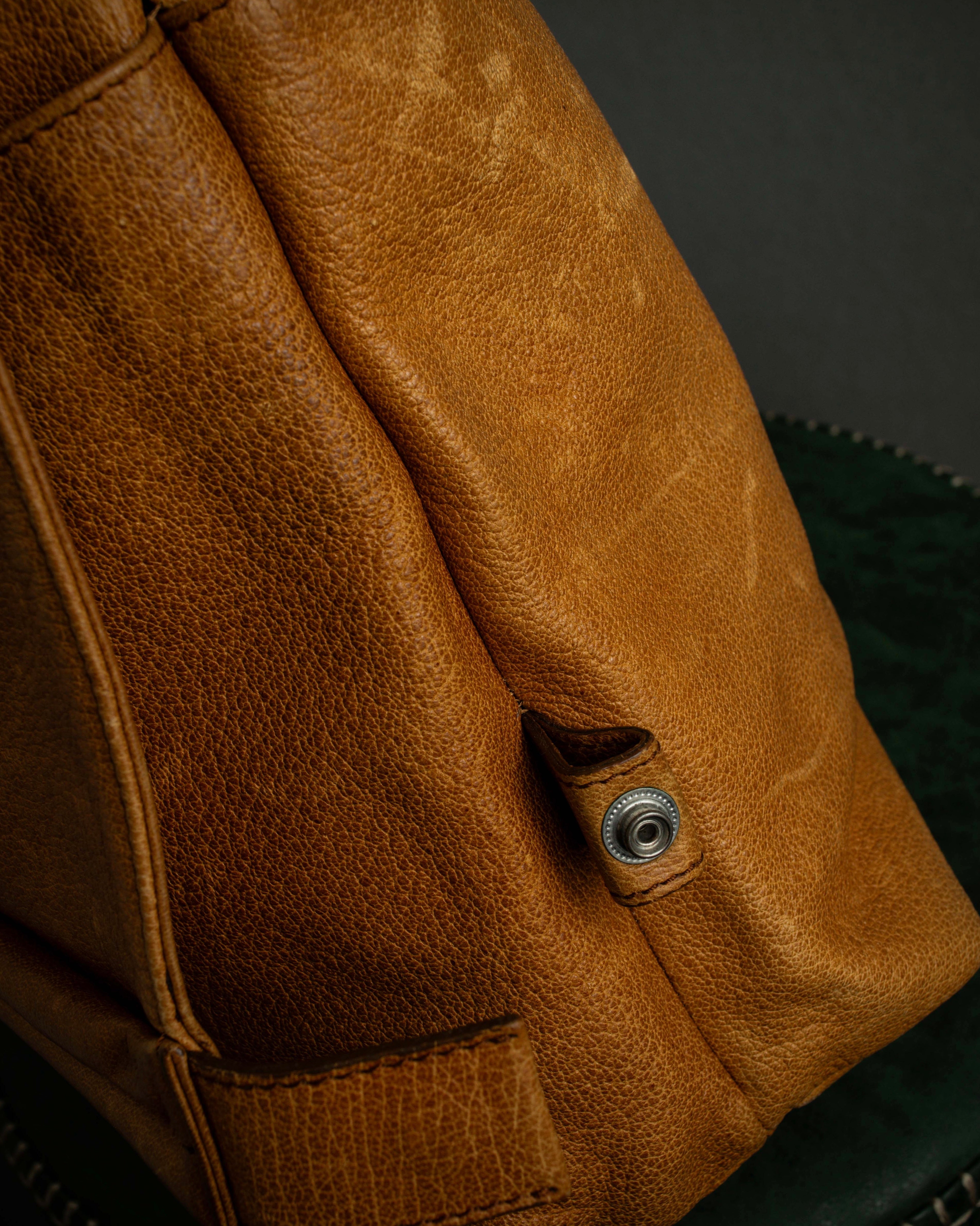 "MAISON MARGIELA" 12SS over flap design leather shoulder bag