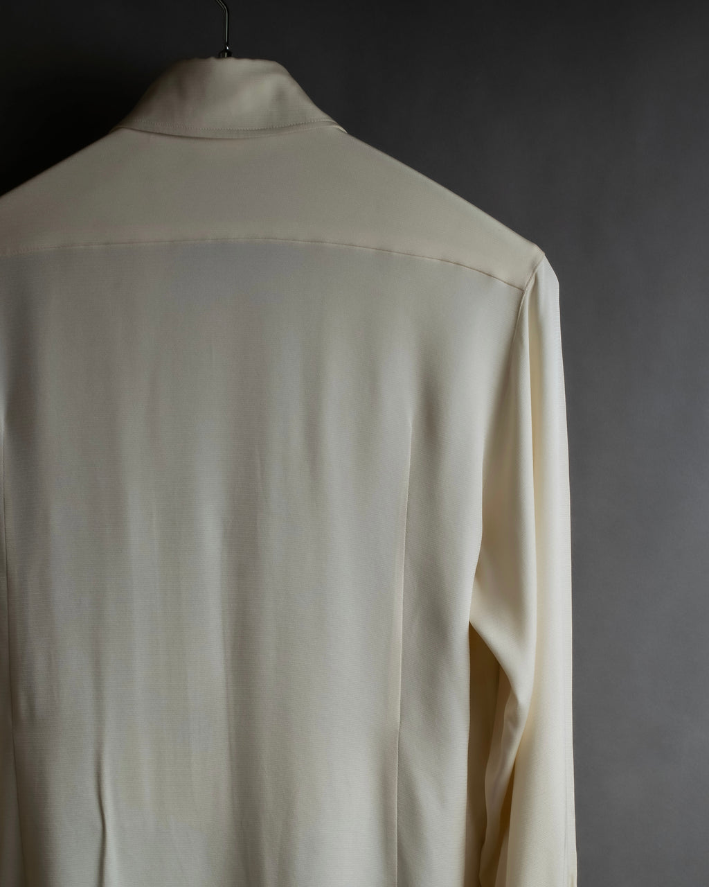 "HERMES" 90's Musical score motif front pleated shirt