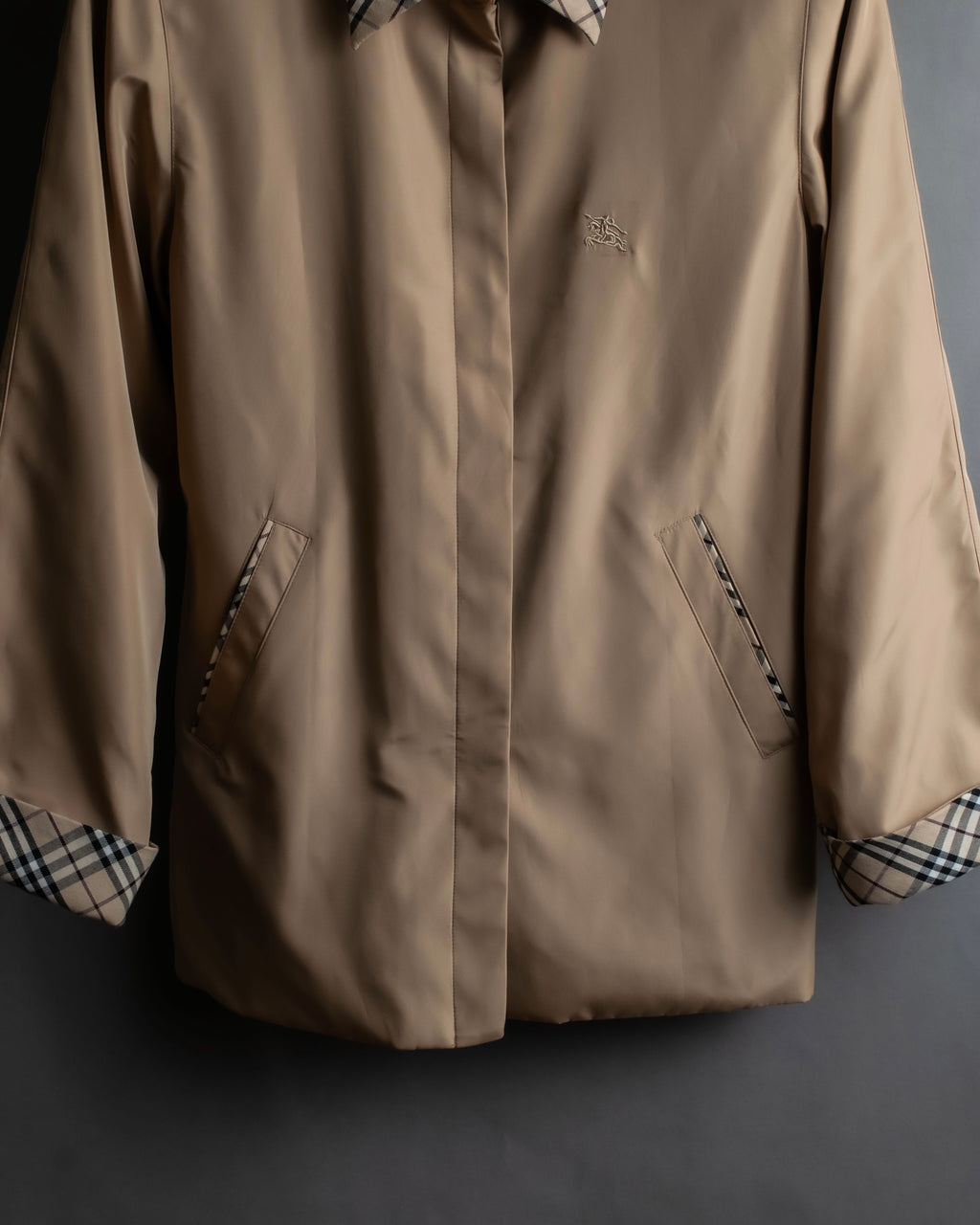 "BURBERRYS" Check reverse design short blouson