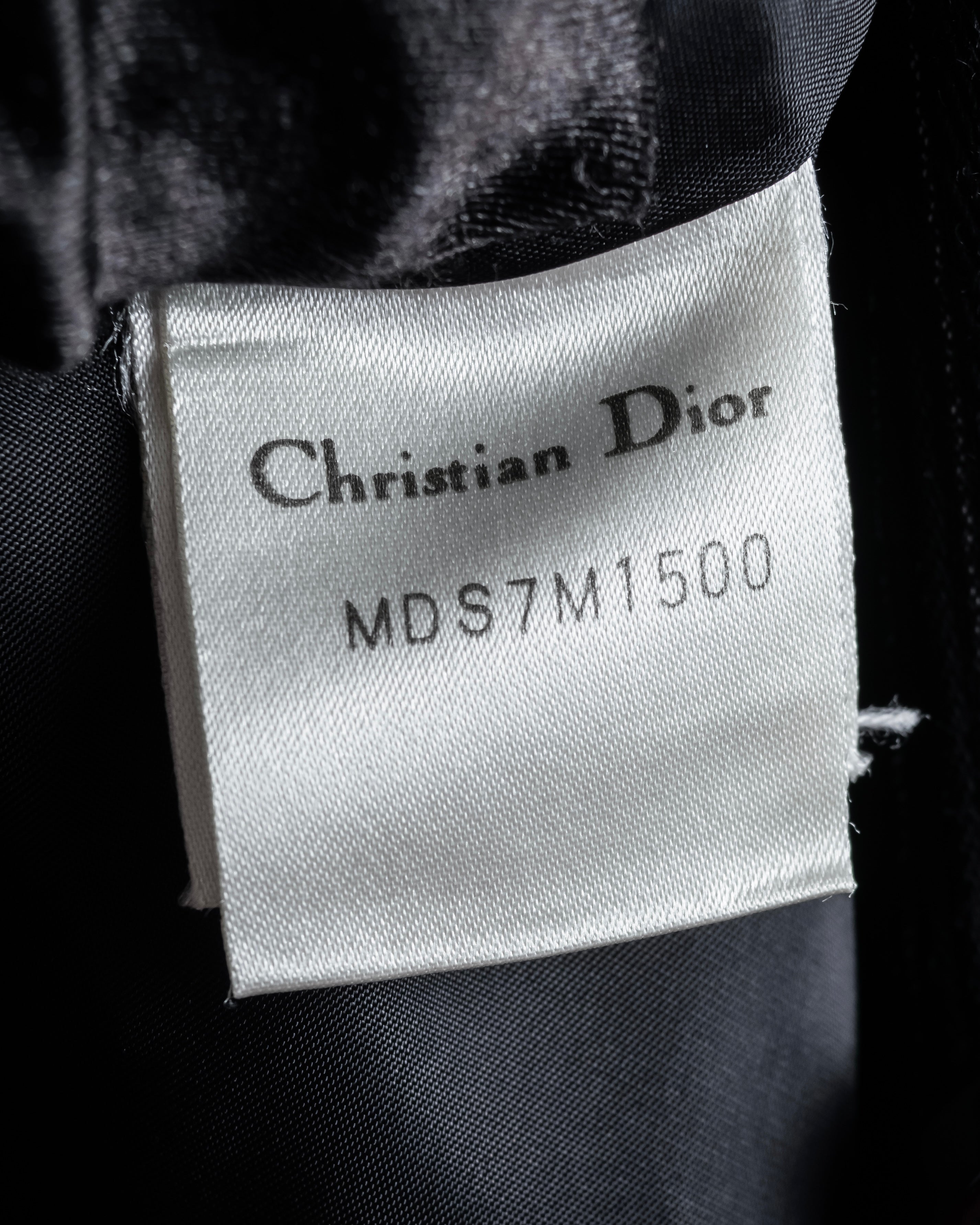 “Christian Dior” 90’s pinstriped four-button long tailored jacket