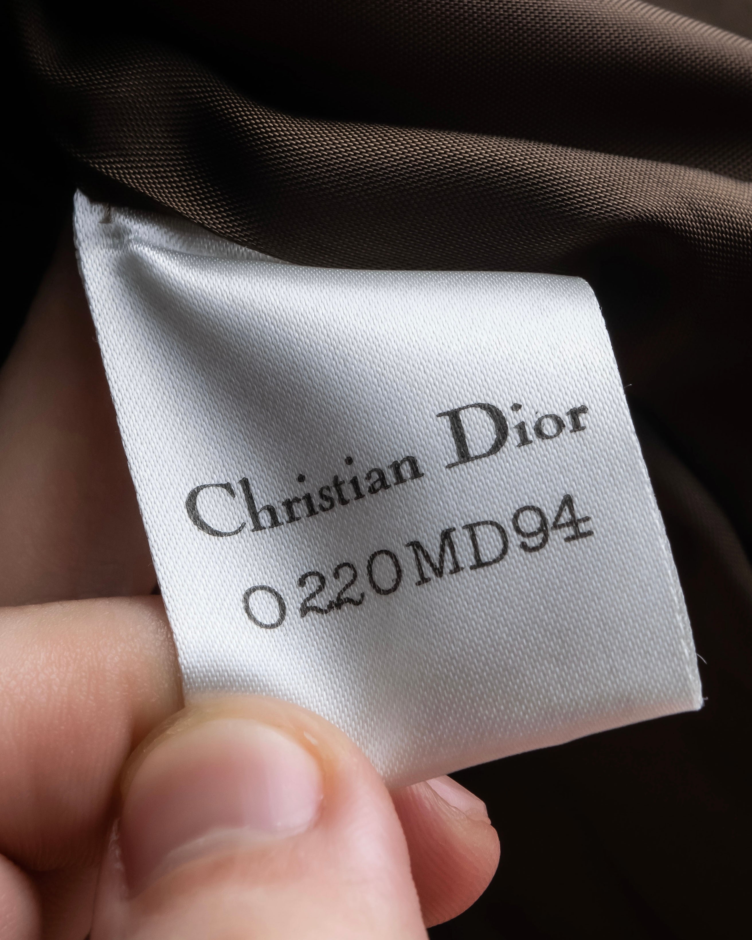 "Christian Dior PRETA-PORTER" CD logo embroidered suede tailored jacket