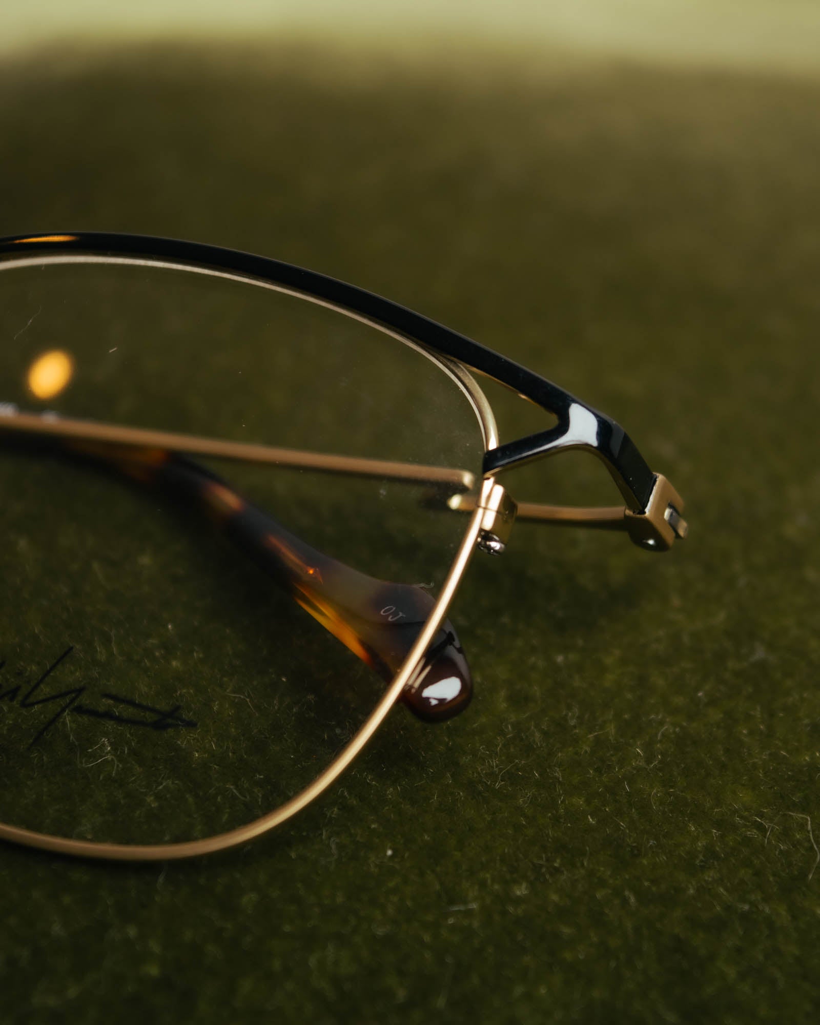 “Yohji Yamamoto” 2019-2021 Y motif browline optical glasse