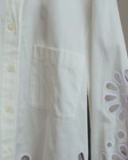 “BURBERRY” 2018-2022 Cutwork embroidered cotton shirt