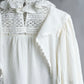 "ISABEL MARANT" Lace knit frill docking sheer blouse