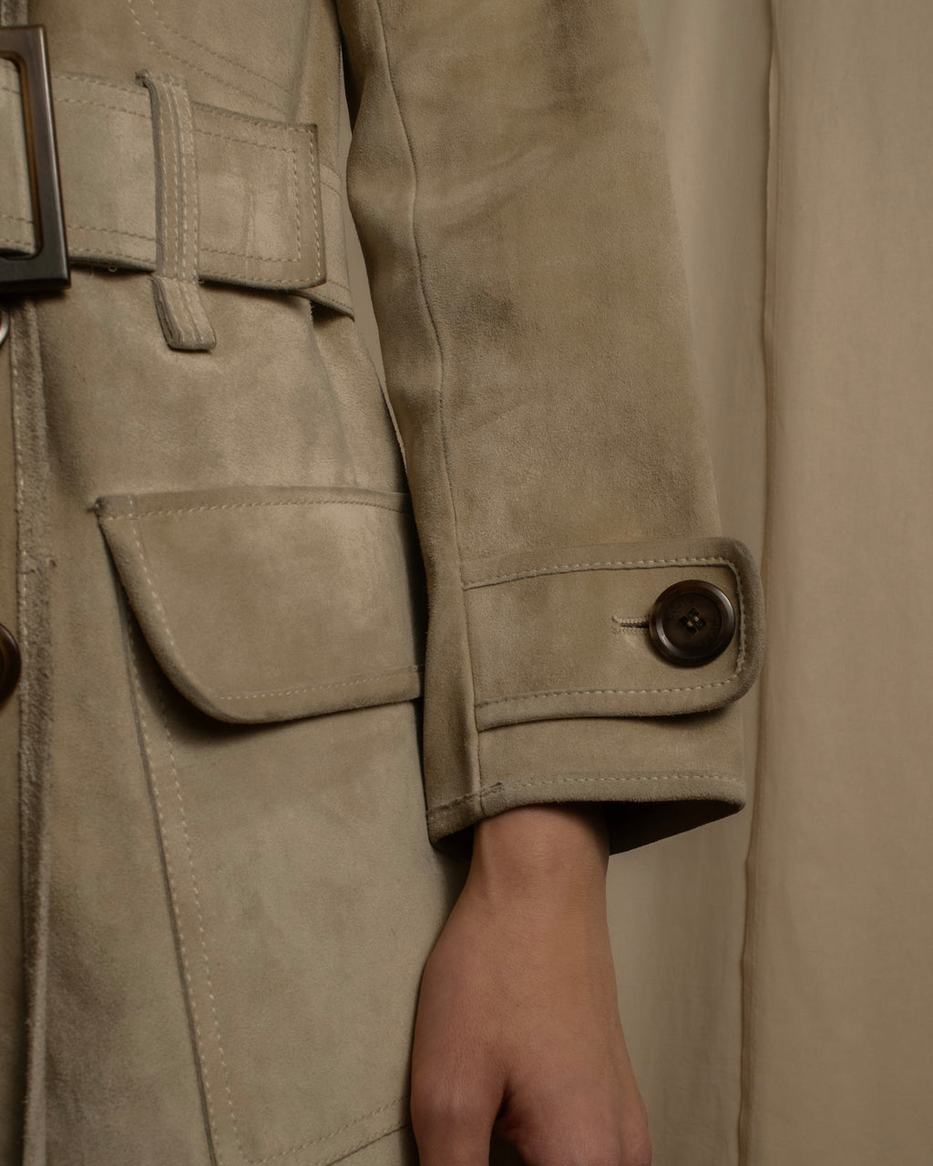 "LOUIS VUITTON" 00's Marc Jacobs period double-breasted suede coat