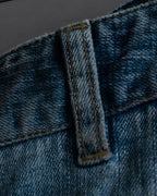 "Dolce & Gabbana" Gold zip detail distressed straight denim