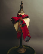 "GUCCI" 70's-80's Floral silk scarf tie