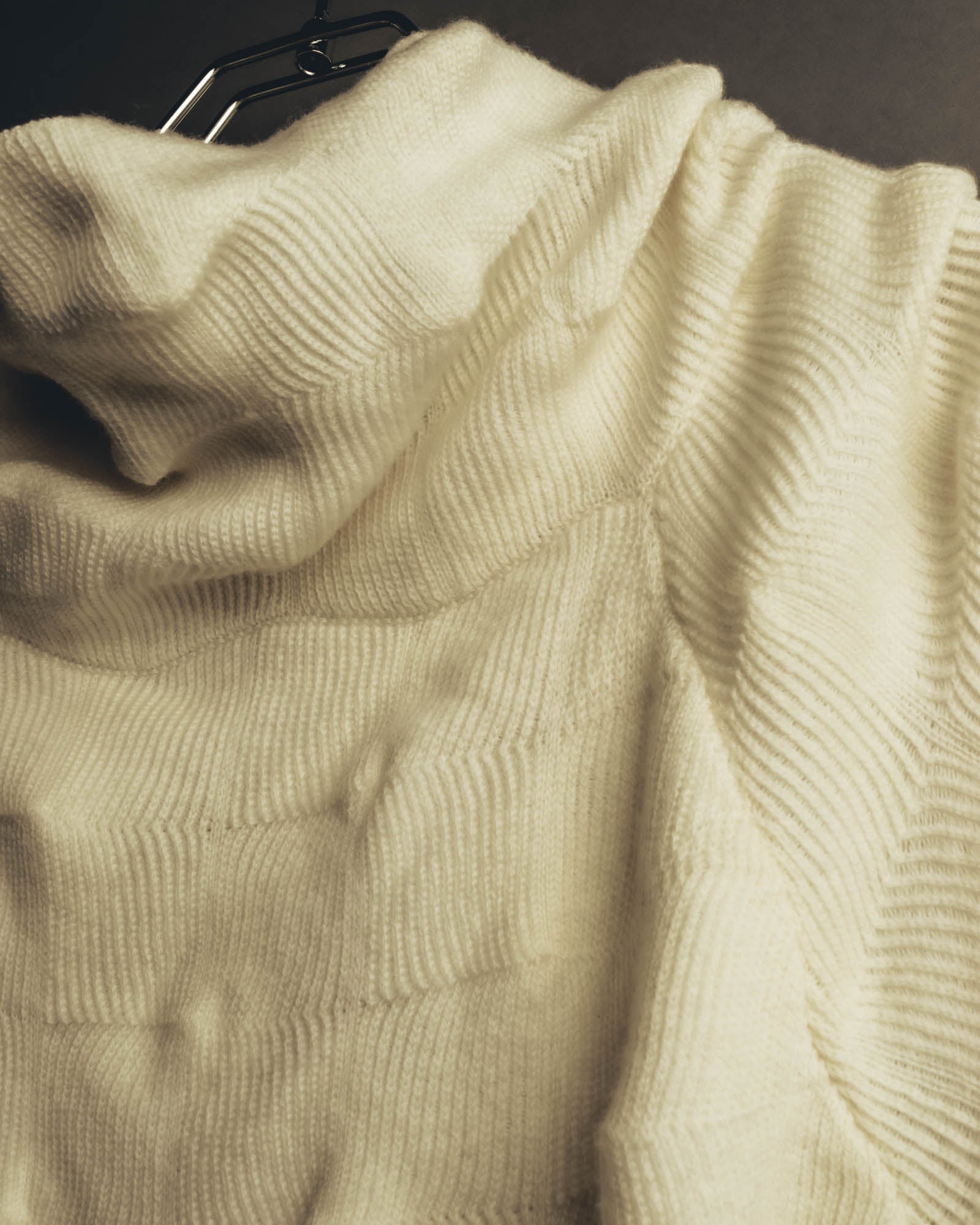 "Alexander McQueen" 90's-00's Sculptural ribbed turtleneck wool knit sweater