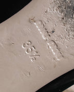 "MIU MIU" Stud＆ribbon design metal heel pumps