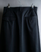 "COMME des GARCONS" Wool gabardine flare maxi length skirt