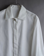 "Christian Dior" Diamond pattern woven metal button shirt