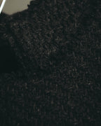“CHANEL” 04AW textured tweed short sleeve jacket