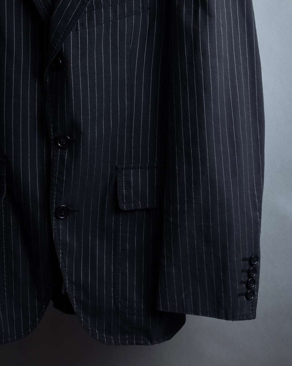 "Dolce & Gabbana" Collar switching design pinstripe pattern tailored jacket