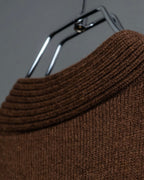 "HERMES" 100% cashmere V neck design knit