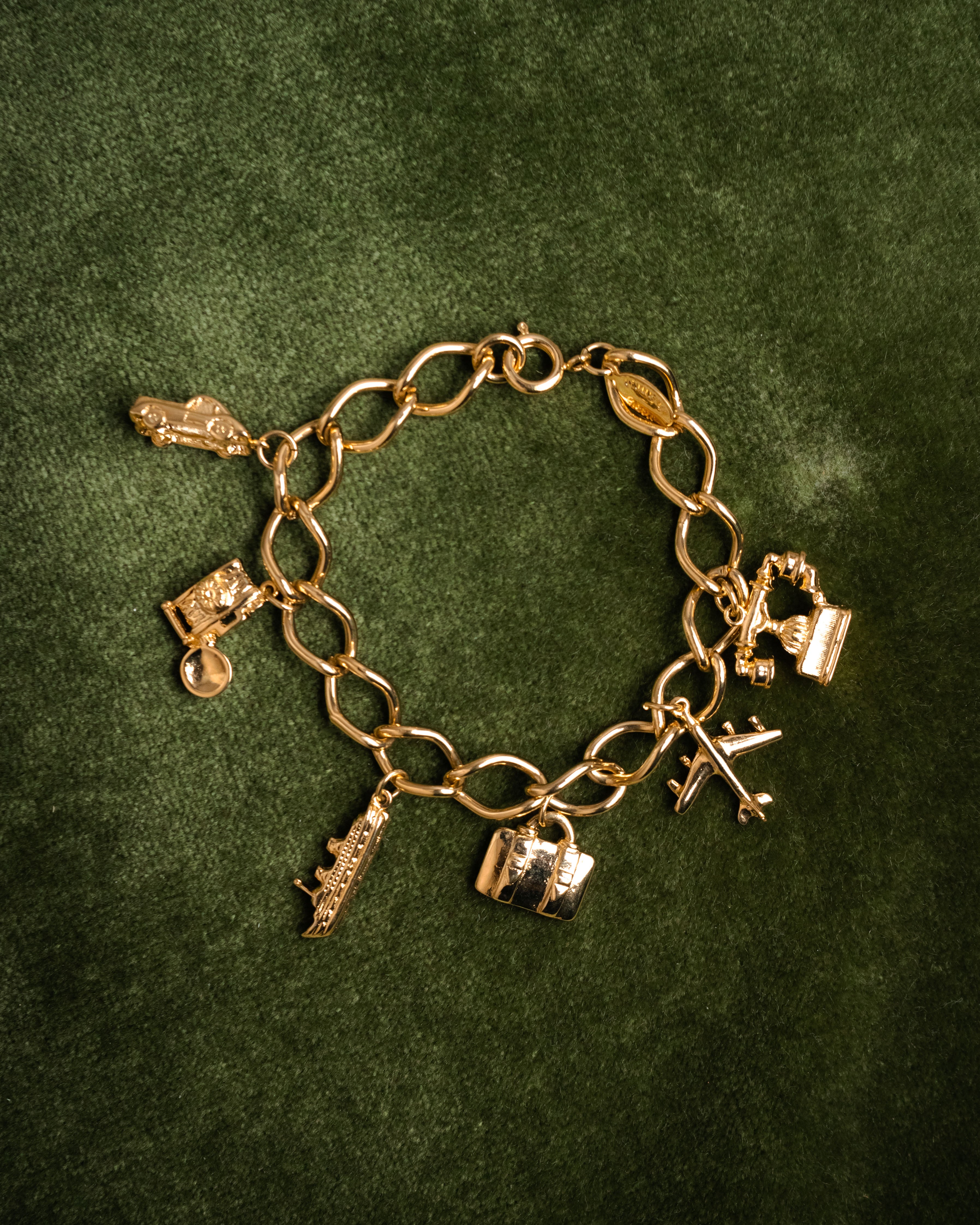 “MARIO VALENTINO” 80’s-90’s Travel charm bracelet