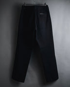 "HERMES" 00’s high density cotton twill lamb leather accents pants