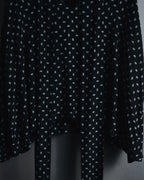 "BALENCIAGA" All-over Logo Bow-Tie Blouse